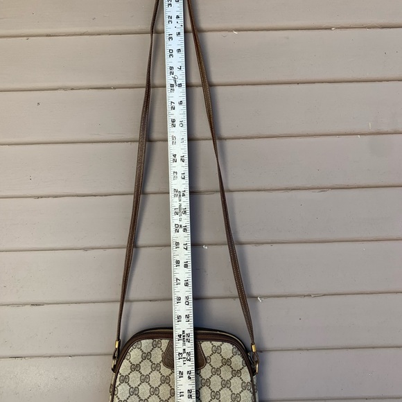 Very Popular Beautiful Old Gucci Shoulder Bag GG Pattern Brown - Picture 6 of 13